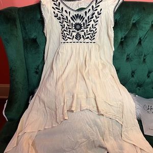 Boho Free People dress/tunic hi low size large